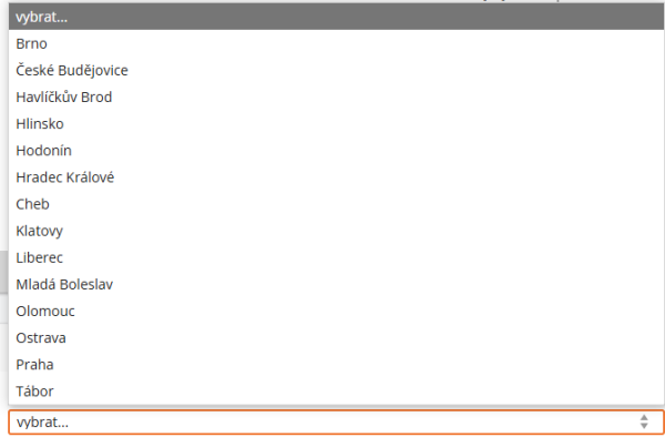 Předdefinované oblasti