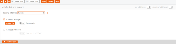 Export dat energie
